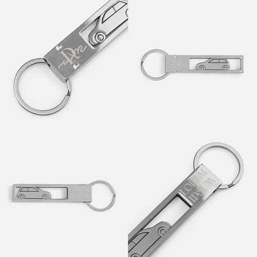 Сет металлических брелков с нанесением