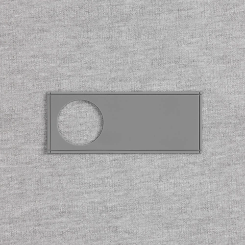 Лейбл из ПВХ с вырубкой «Круг», серый