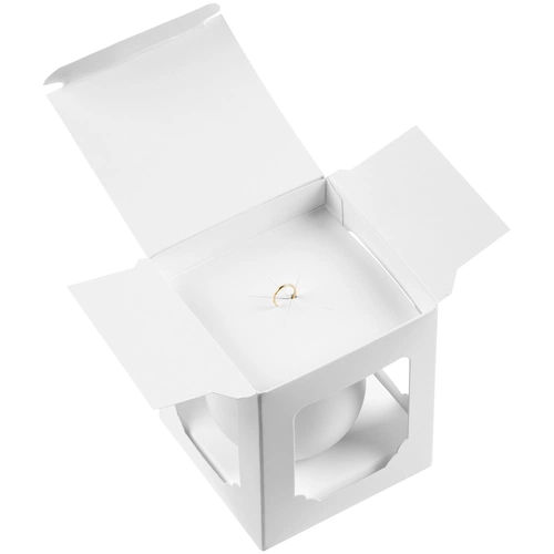 Елочный шар Gala Matt в коробке, 6 см, белый