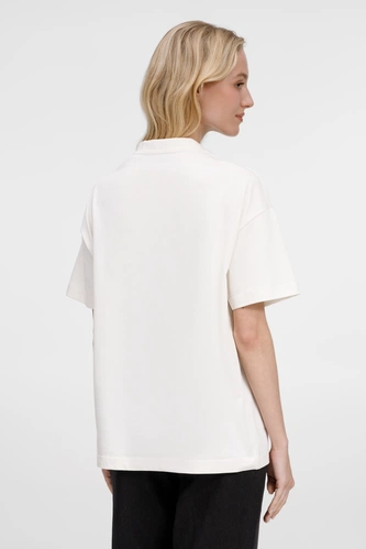 Футболка оверсайз унисекс Sinkopa, молочно-белая