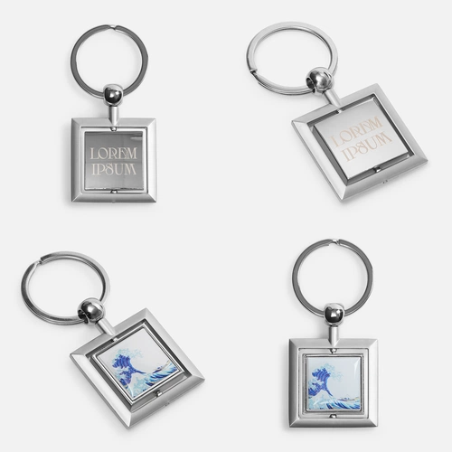 Сет металлических брелков с нанесением