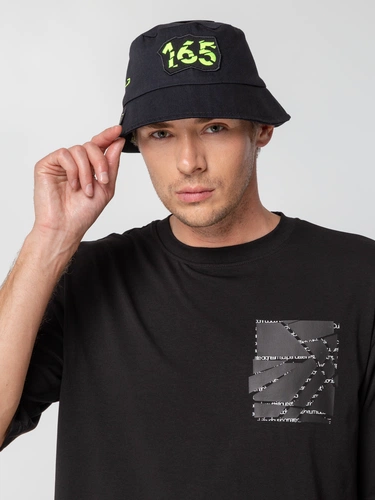 Панама Vento, черная с нанесением