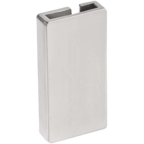 Прямоугольный шильдик на резинку Metal, матовый