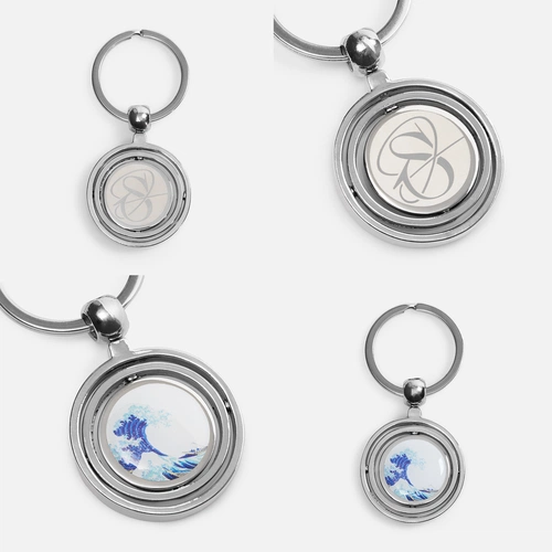 Сет металлических брелков с нанесением