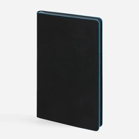 Ежедневник Trait, недатированный, черный с голубым