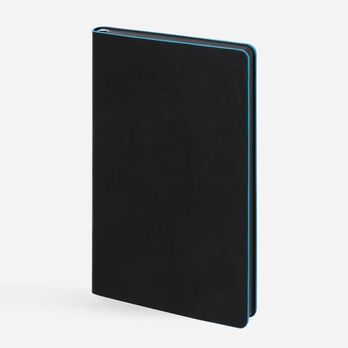 Ежедневник Trait, недатированный, черный с голубым
