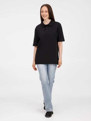 Рубашка поло унисекс Upswing, черная