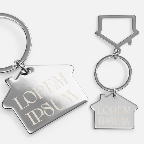Сет металлических брелков с нанесением