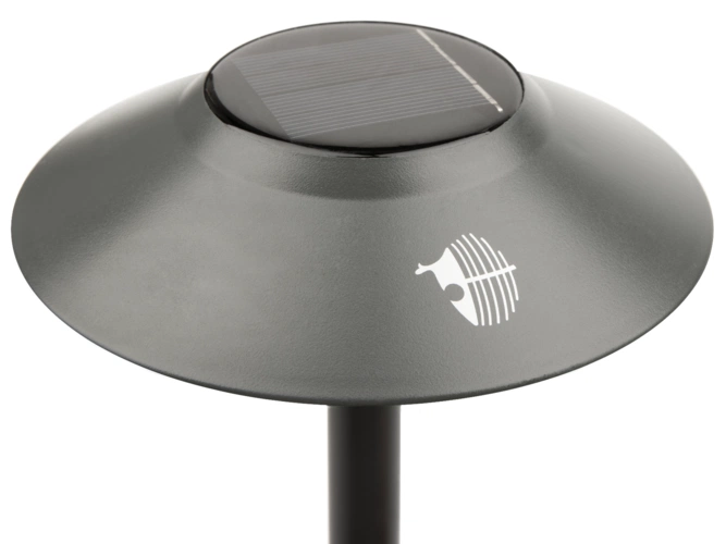 Светильник на солнечной батарее Ufology, темно-серый (графит) с нанесением
