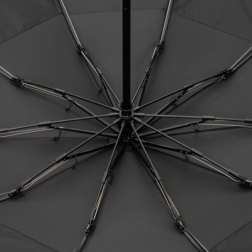 Зонт обратного сложения twoGether с двойным куполом, черный
