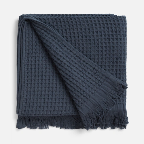 Плед вафельный Elenglect, темно-серый