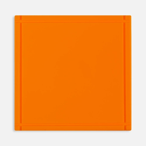 Лейбл из ПВХ Dzeta, L, оранжевый неон