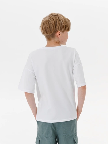 Футболка детская оверсайз Teezer, белая