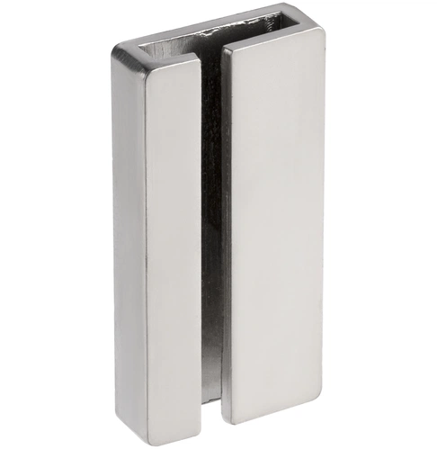 Прямоугольный шильдик на резинку Metal, матовый