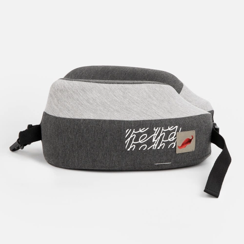 Дорожная подушка Piligrim, серая с нанесением и кастомизацией