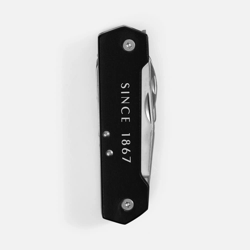 Туристический нож Liten Halp, черный с нанесением