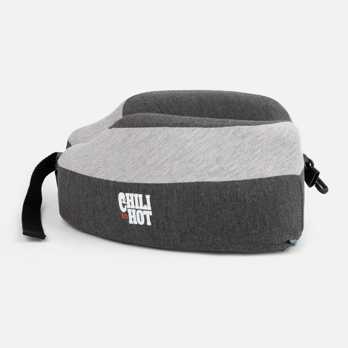 Дорожная подушка Piligrim, серая с нанесением и кастомизацией