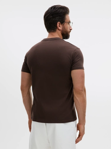 Футболка унисекс Regent 150, темно-коричневая (шоколад)