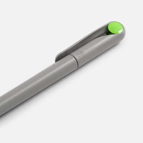 Ручка шариковая Prodir DS1 TMM Dot, серая с ярко-зеленым