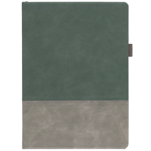 Ежедневник Horizon, недатированный, серый с зеленым