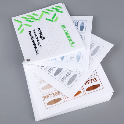 Раскладка цветов ниток для вышивки