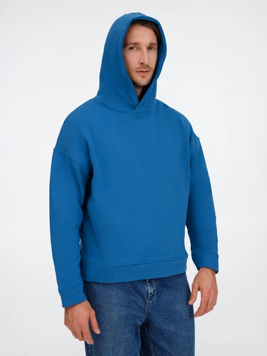 Худи оверсайз унисекс Tolla, синее (джинс)