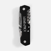 Туристический нож Liten Halp, черный с нанесением