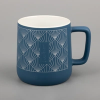 Кружка Ingver, синяя с гравировкой и деколью