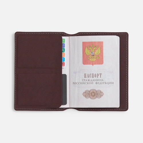 Обложка для паспорта Detalli, коричневая