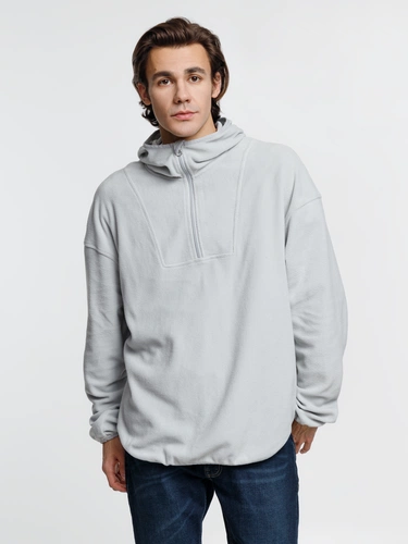 Анорак флисовый унисекс Fliska, светло-серый