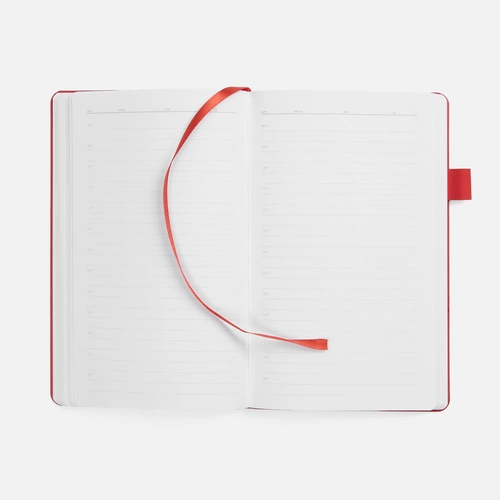 Ежедневник White Shall, недатированный, бело-красный