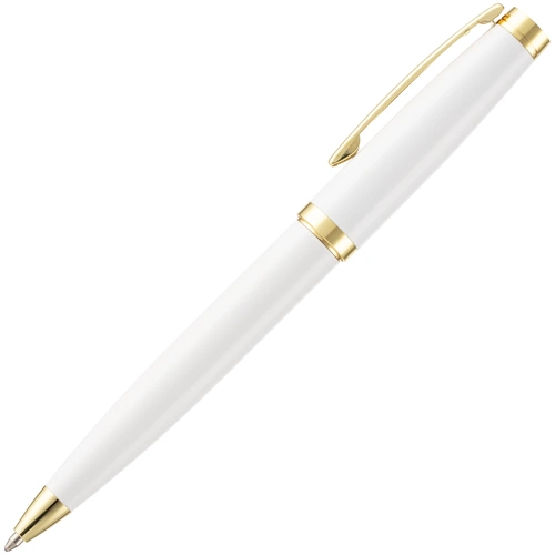 Ручка шариковая Letra Gold, глянцевая, белая