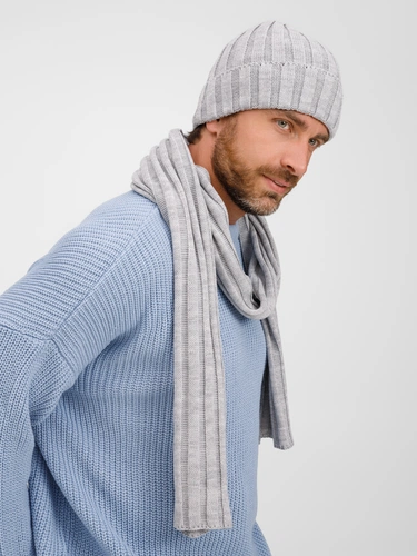 Шарф Metelitsa, серебристо-серый меланж