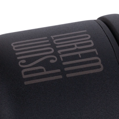 Термос для еды Tabenodo, черный с лазерной гравировкой и тампопечатью