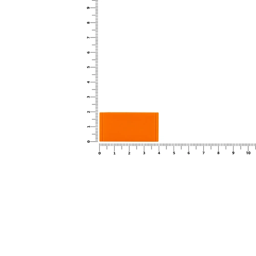 Лейбл из ПВХ Dzeta, XS, оранжевый неон