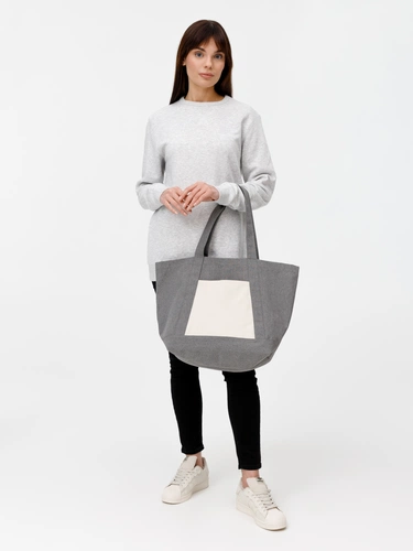 Шопер Shophop, серый с неокрашенным