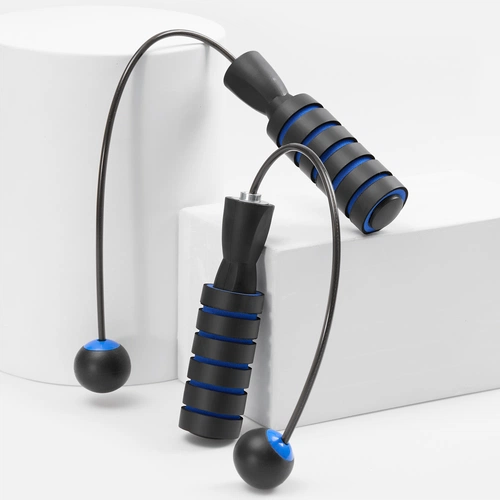 Беспроводная скакалка Silentino, черная с синим