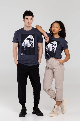 Футболка «Меламед. Kurt Cobain», темно-серая