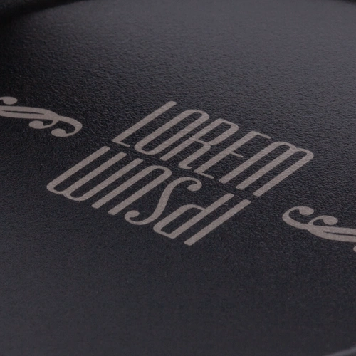 Термос для еды Tabenodo, черный с лазерной гравировкой и тампопечатью