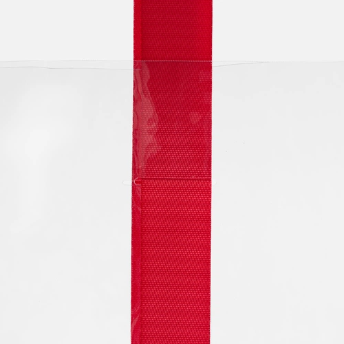 Шопер Clear Fest, ver.2, прозрачный с красными ручками