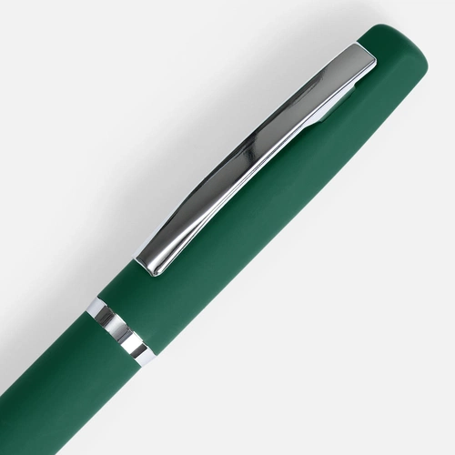 Ручка шариковая Bolt Soft Touch, зеленая