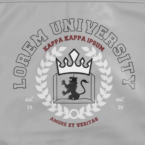 Бомбер из искусственной кожи Univer, серый с нанесением