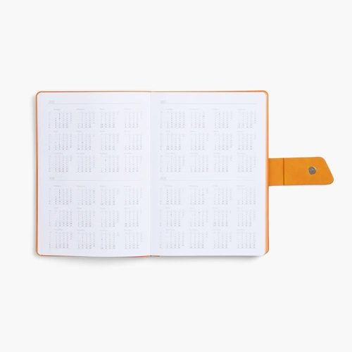 Ежедневник Boom, недатированный, черный с оранжевым