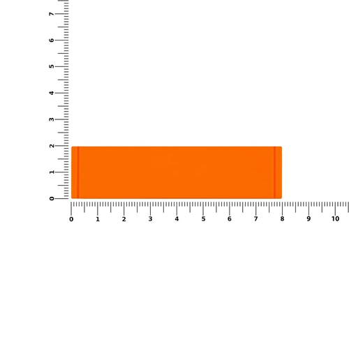 Лейбл из ПВХ Dzeta, S, оранжевый неон