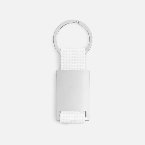 Брелок Inlet с тканевой вставкой, белый