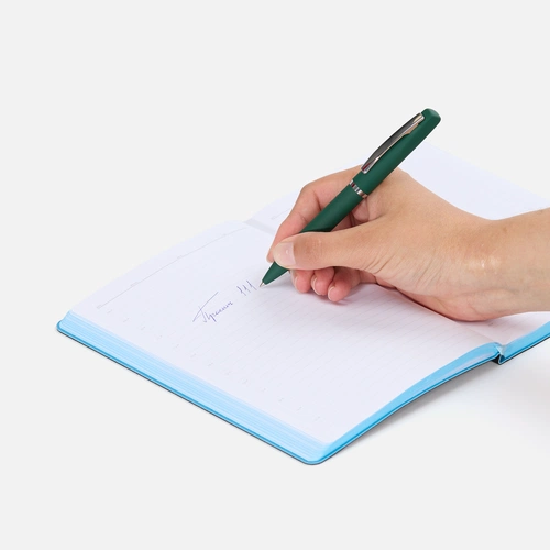 Ручка шариковая Bolt Soft Touch, зеленая