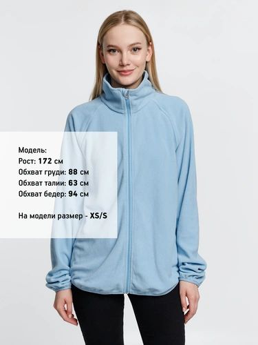 Куртка флисовая унисекс Fliska, голубая
