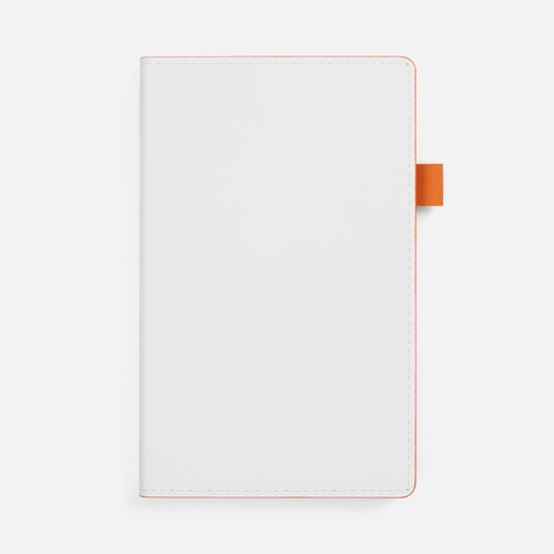 Ежедневник White Shall, недатированный, бело-оранжевый
