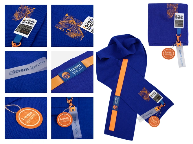 Сет Urban Flow, оранжево-синий с нанесением и кастомизацией