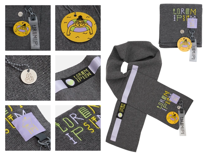 Сет Urban Flow, фиолетово-серый с нанесением и кастомизацией